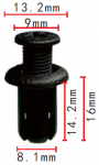 MAZDA  G14S50EA1 клипса  8.1x14.2x13.2mm