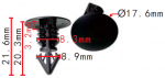 NISSAN 01553-0170U Клипса  8.9x20.3x17.6mm