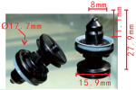 Ford FawkesFord 1257374, W709004S300 Клипса  8x11.1x17.7mm