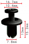 MAZDA 90657-SA6-0030,94198687,N304-13-356-A клипса 7.8x13x16.7mm