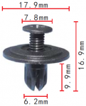 HONDA  90688-SB0-013 клипса  6.2x9.9x17.9mm