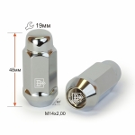 Гайка M14X2,00 Хром высота 48 мм Конус с выступ., закр., кл.19мм, 411973 Cr 