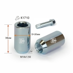 Гайка M14X1,50 Цинк высота 36 мм Конус, внутр. 10 луч.звезда, D=20мм 200048 XL Star Z DST20D36 Z
