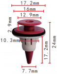 TOYOTA клипса  10.3x17.2x17.2mm