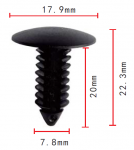 Chrysler, AMC т.серая клипса 8x20x18mm