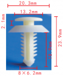 FORD N802900 клипса  8x18.9x20.3mm