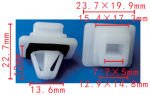 Honda 90501-69A-003 клипса  13.6x12x23.7mm  7.7x5mm