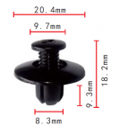HONDA,MAZDA,NISSAN 90675-S3-003, F01-56-964, 63876-95596 клипса