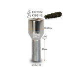 Болт M12X1,25X30 Хром Конус, внутр. шестигранник 12мм, Dголовы=20мм, 272120 H VHE20B30 Cr
