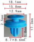 TOYOTA 90467-10167 клипса 9.6x11x18mm
