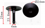 BMW 07147296886 Клипса  4x23.8x24 mm