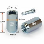 Гайка M12X1,50 Цинк высота 32 мм Конус, внутр. 10 луч.звезда, D=20мм 210345 Z DST20A32 Z 