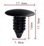 GM,FORD 332364, 20732399, 14093311, 3691590, 6031321, 389358, 4004569 клипса 8x16x17,5mm