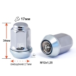 Гайка M12X1,25 Хром высота 32 мм Подстроечный конус +-1мм, закр., кл.17мм