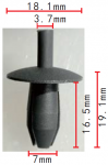 VAG, VW, AUDI 171885767 MERCEDES A0019944145 клипса  7x16.5x18.1mm