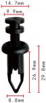 TOYOTA 90467-09096 клипса  8.8x26.9x14.7mm