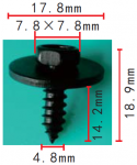 Mercedes-Benz саморез с пресс шайбой 4,8x14,2x17,8 mm