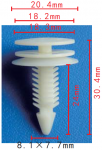 GM 10285935 клипса  8.1x24x20.3mm