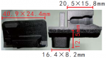 GM 66383 Клипса 16.4x12.5x40.9mm  20.5x15.8mm