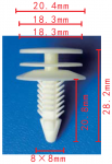 GM 15986673 клипса  8.1x34.6x20.4mm