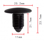 GM 20652520 серая клипса 11x21,5x25mm