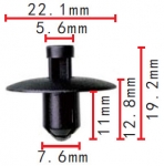VAG, VW, Audi WHT004994 клипса отделки боковой стойки d 7.6 mm