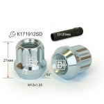 Гайка M12X1,25 Цинк высота 21 мм Конус с выступ., откр., 12 луч., Dключа =20мм 900044 SD Z