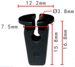 VAG, VW, AUDI 6N0809966A клипса  8.2x15.8x12.2mm  d3.8mm