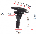 FORD N806289-S клипса   7x12.4x14.6mm