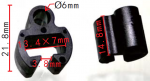 Клипса  21.8x14.8mm  d6mm