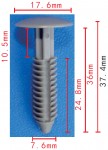 Ford W705955-S300 клипса  7.6x36x17.6mm