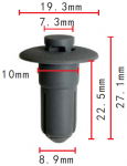 FORD,CHRYSLERN808791, 5GC71RC3AA, 5GF92RC3AA  клипса  10x22.5x19.3mm