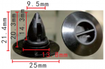 BMW   51777171003 клипса  9.5x14.3x25mm