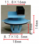 NISSAN клипса 8.7x8.8x18mm