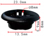 TOYOTA 84Z16-10052 клипса d8mm 14.4x5.8x22.8mm