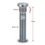 Шпилька забивная M14X1,50 (Lрезьб.части=58мм, Dзабив.=15,3мм, Lзабив.=12мм) Цинк BCRP159D70