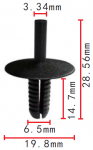 BMW 51111944537 клипса   6.5x14.7x19.8mm