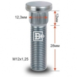 Шпилька забив. M12X1,25 длина рез.части 28мм Цинк CRP123B28