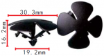 Honda  91501-SWA-003 (TF60) Клипса  19.2x16.2x30.3mm