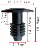 KIA / Hyundai 86434-4A000 клипса  7.7x14.3x12.7x4.6mm