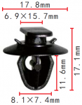 FIAT клипса  10.2x11.6x17.8mm