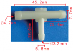 GM 3963228 коннектор  5.8x19.6x45.2mm  d3.2mm   d4.7mm