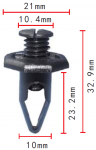 HONDA 91504-SM4-000 клипса  10x23.2x21mm