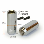 Гайка M14X1,50 Хром высота 57 мм Конус, внутр. 6 гранник 15мм, D=23мм 260048XL Cr DHE23D57 Cr 