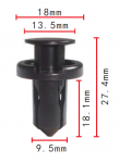 NISSAN,SUBARU 01553-09241, 57728AC090 клипса 9.5x18.1x18mm