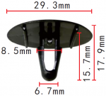 TOYOTA 90467-09004, 90467-09004-01 клипса  8.5x15.7x29.3mm