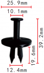 GM 05973400 клипса  12.2x19.1x25.9mm