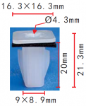TOYOTA  клипса 8.9x20x16.3mm d4.3mm