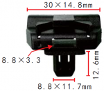 Toyota 52197-52010 клипса  11.7x12.6x30mm