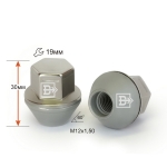 Гайка M12X1,50 Цинк высота 30 мм закр. Форд оригинал Всеволжск с нерж.колпачком кл.19мм, 342145i Z 